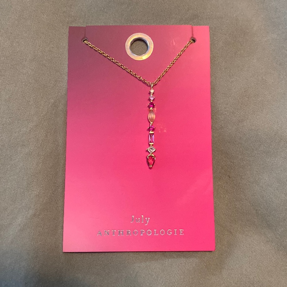 Anthropologie July Ruby necklace